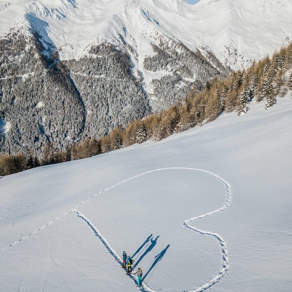 Randonnée en raquettes dans les Dolomites